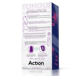 ACTION Stimulateur de clitoris Tongue Vibrator 19cm Violet